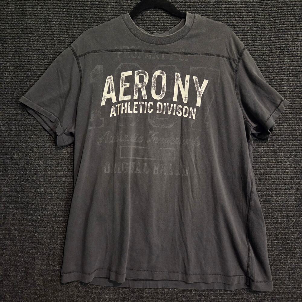 Vtg Aeropostale Mens XXL Gray Aero NY Athletic Division Graphic T-Shirt